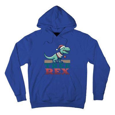 Christmas Dinosaur Tree Rex Retro Groovy Xmas Style Cute Gift Hoodie