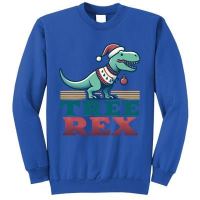 Christmas Dinosaur Tree Rex Retro Groovy Xmas Style Cute Gift Sweatshirt