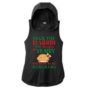 Christmas Deck The Harrs Fra Ra Ra Funny Turkey Gift Ladies PosiCharge Tri-Blend Wicking Draft Hoodie Tank