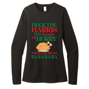 Christmas Deck The Harrs Fra Ra Ra Funny Turkey Gift Womens CVC Long Sleeve Shirt