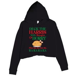 Christmas Deck The Harrs Fra Ra Ra Funny Turkey Gift Crop Fleece Hoodie