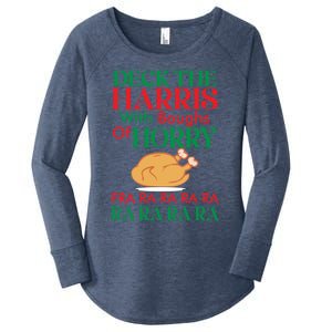 Christmas Deck The Harrs Fra Ra Ra Funny Turkey Gift Women's Perfect Tri Tunic Long Sleeve Shirt