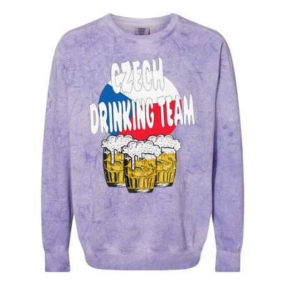 Czech Drinking Team Colorblast Crewneck Sweatshirt