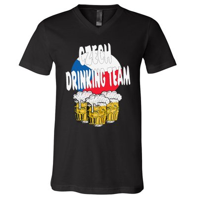 Czech Drinking Team V-Neck T-Shirt