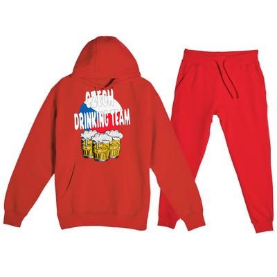 Czech Drinking Team Premium Hooded Sweatsuit Set