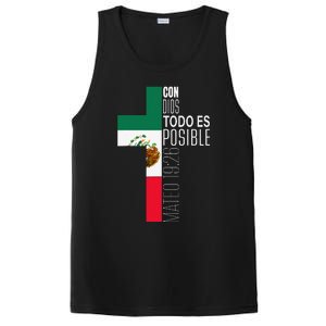 Con Dios Todo Es Posible Christian Spanish Gift Mexican Flag PosiCharge Competitor Tank