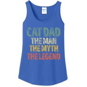 Cat Dad The The Myth The Legend Great Gift FatherS Day Gift Ladies Essential Tank