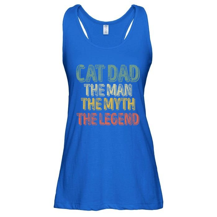 Cat Dad The The Myth The Legend Great Gift FatherS Day Gift Ladies Essential Flowy Tank