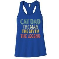 Cat Dad The The Myth The Legend Great Gift FatherS Day Gift Women's Racerback Tank