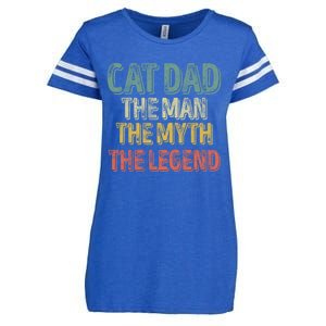 Cat Dad The The Myth The Legend Great Gift FatherS Day Gift Enza Ladies Jersey Football T-Shirt