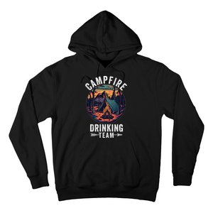 Campfire Drinking Team Outdoors Bonfire Camp Fire Nature Lover Funny Camping Hoodie