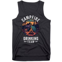 Campfire Drinking Team Outdoors Bonfire Camp Fire Nature Lover Funny Camping Tank Top