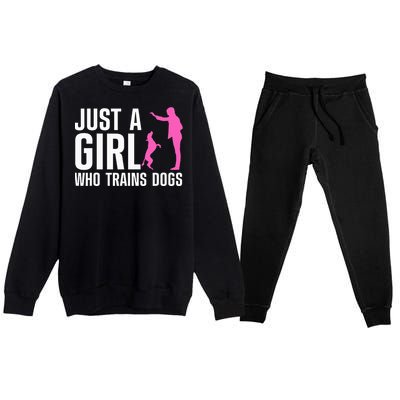 Cute Dog Trainer For Training Dog Lover Owner Premium Crewneck Sweatsuit Set