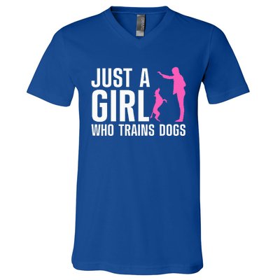 Cute Dog Trainer For Training Dog Lover Owner V-Neck T-Shirt