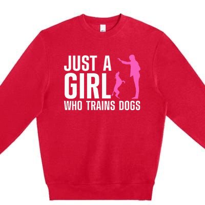 Cute Dog Trainer For Training Dog Lover Owner Premium Crewneck Sweatshirt