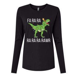 Christmas Dinosaur Tree Rex Christmas Fa Rawr Rawr Funny Gift Womens Cotton Relaxed Long Sleeve T-Shirt