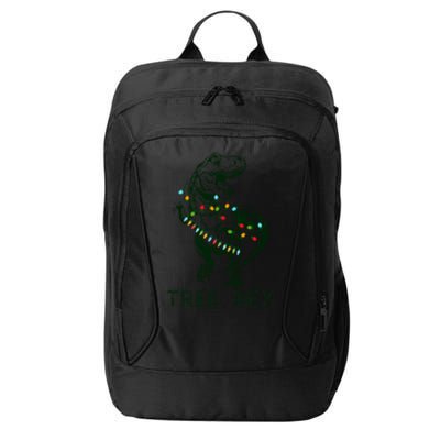 Christmas Dinosaur Tree Rex Pajamas Meaningful Gift City Backpack