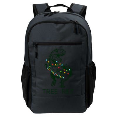 Christmas Dinosaur Tree Rex Pajamas Meaningful Gift Daily Commute Backpack