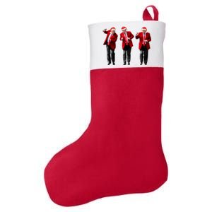 Christmas Donald Trump President 2024 Dancing Funny Santa Felt Holiday Christmas Stocking