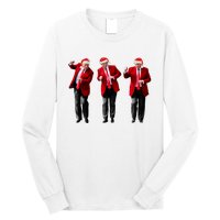 Christmas Donald Trump President 2024 Dancing Funny Santa Long Sleeve Shirt