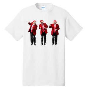 Christmas Donald Trump President 2024 Dancing Funny Santa Tall T-Shirt