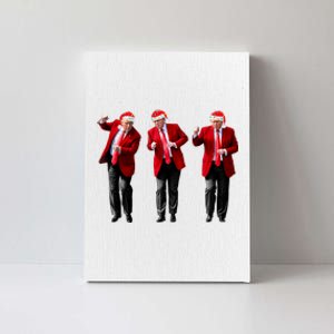 Christmas Donald Trump President 2024 Dancing Funny Santa Canvas