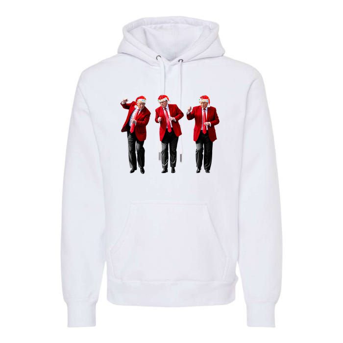 Christmas Donald Trump President 2024 Dancing Funny Santa Premium Hoodie