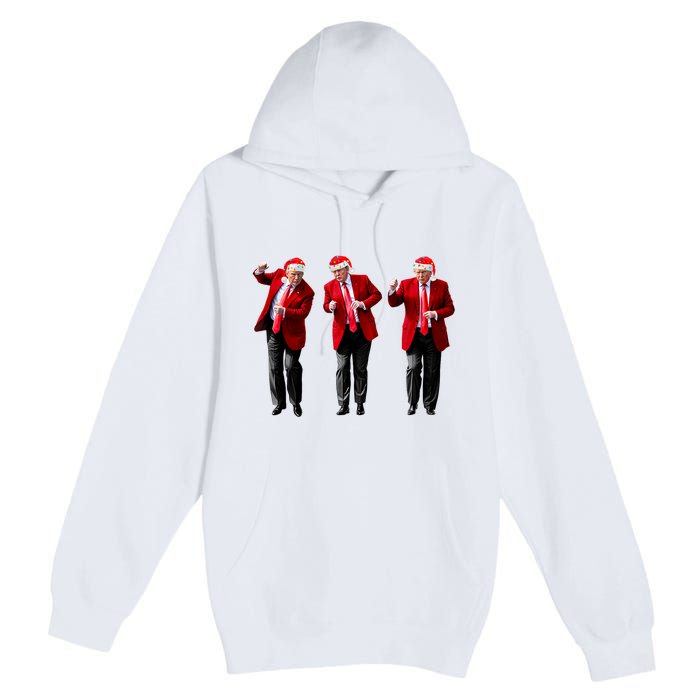 Christmas Donald Trump President 2024 Dancing Funny Santa Premium Pullover Hoodie