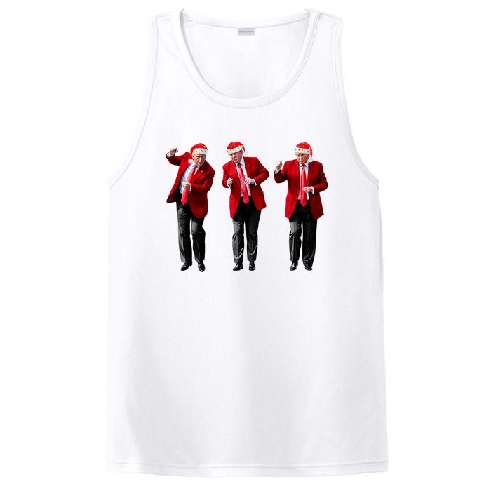 Christmas Donald Trump President 2024 Dancing Funny Santa PosiCharge Competitor Tank