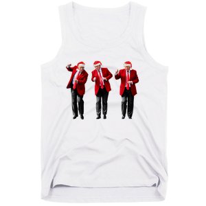 Christmas Donald Trump President 2024 Dancing Funny Santa Tank Top