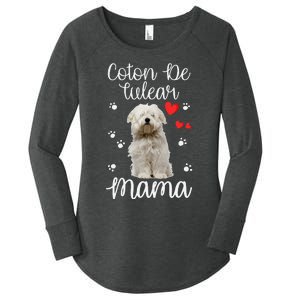 Coton De Tulear Mom Cute Puppy Dog Lovers Gifts Women's Perfect Tri Tunic Long Sleeve Shirt