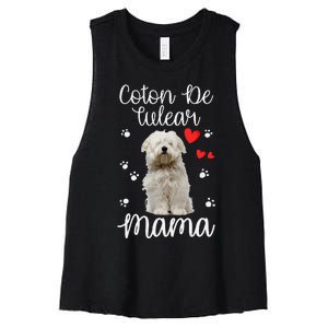 Coton De Tulear Mom Cute Puppy Dog Lovers Gifts Women's Racerback Cropped Tank