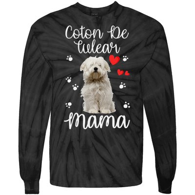 Coton De Tulear Mom Cute Puppy Dog Lovers Gifts Tie-Dye Long Sleeve Shirt