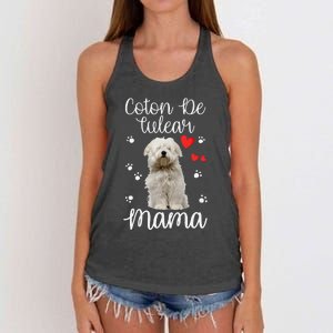 Coton De Tulear Mom Cute Puppy Dog Lovers Gifts Women's Knotted Racerback Tank