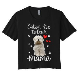 Coton De Tulear Mom Cute Puppy Dog Lovers Gifts Women's Crop Top Tee