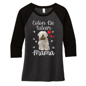 Coton De Tulear Mom Cute Puppy Dog Lovers Gifts Women's Tri-Blend 3/4-Sleeve Raglan Shirt