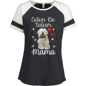 Coton De Tulear Mom Cute Puppy Dog Lovers Gifts Enza Ladies Jersey Colorblock Tee