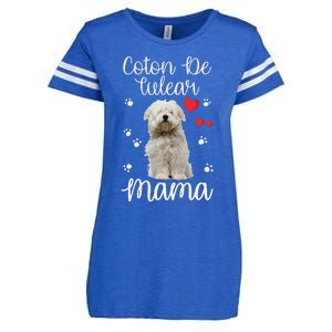 Coton De Tulear Mom Cute Puppy Dog Lovers Gifts Enza Ladies Jersey Football T-Shirt