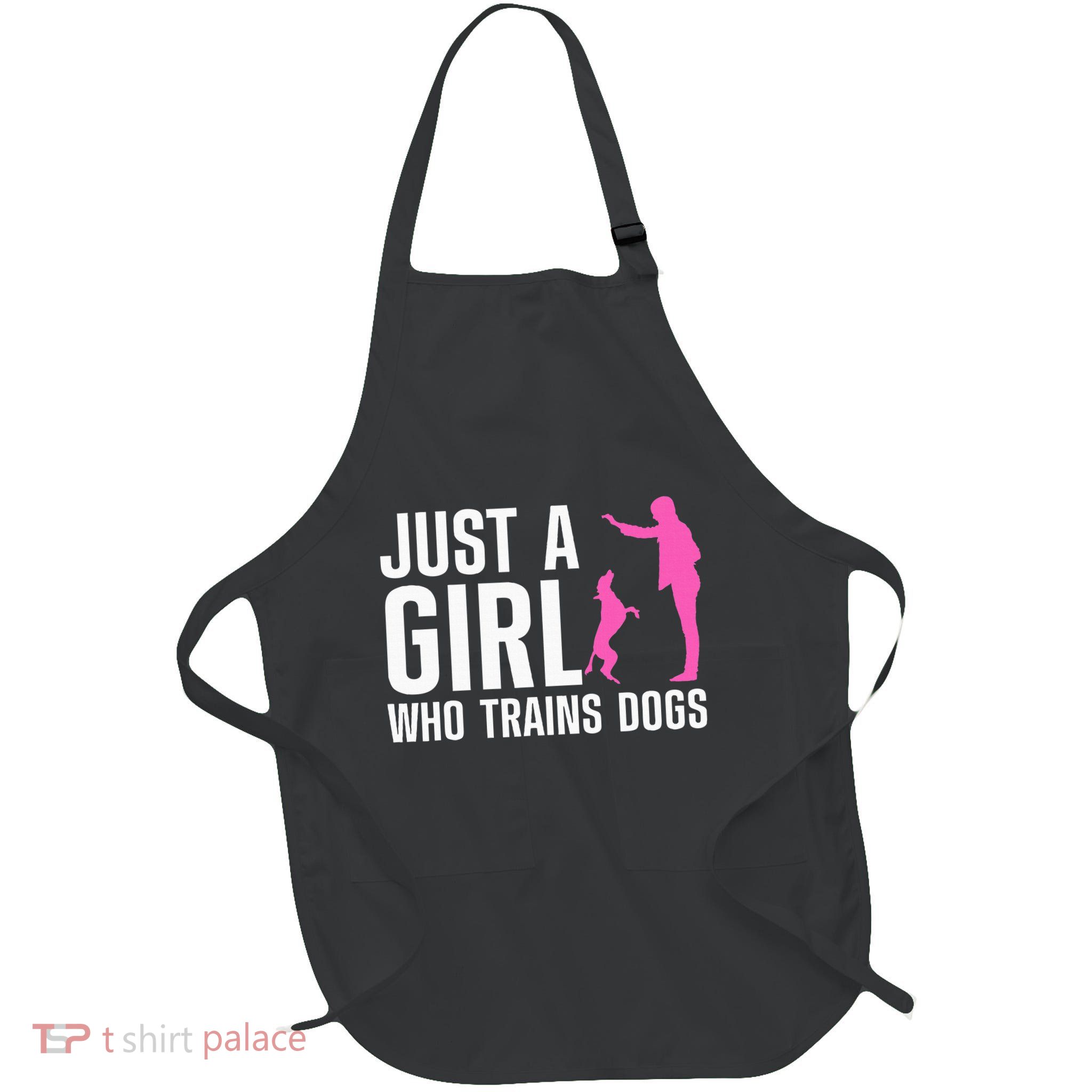 Cute Dog Trainer Training Dog Lover Owner Full-Length Apron With Pockets