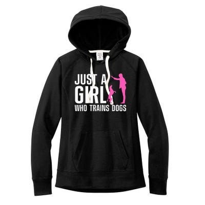 Cute Dog Trainer Training Dog Lover Owner Women's Fleece Hoodie