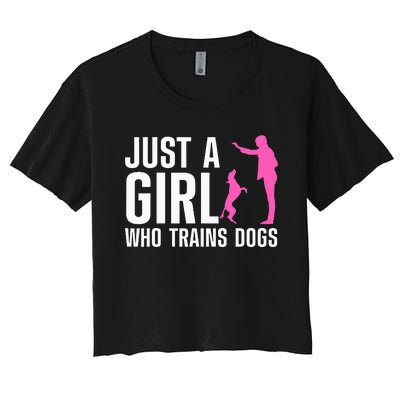 Cute Dog Trainer Training Dog Lover Owner Women's Crop Top Tee