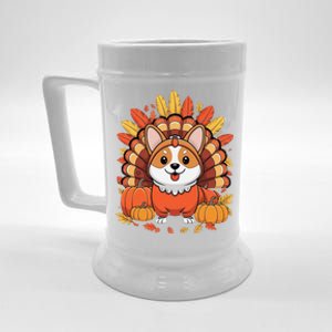 Corgi Dog Turkey Thanksgiving Beer Stein