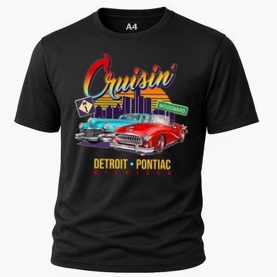Cruisin Detroit To Pontiac Clasic Cars Performance Shirt