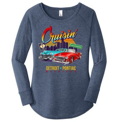 Cruisin Detroit To Pontiac Clasic Cars Women's Perfect Tri Tunic Long Sleeve Shirt