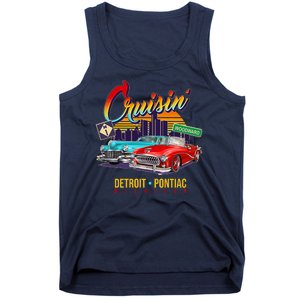 Cruisin Detroit To Pontiac Clasic Cars Tank Top