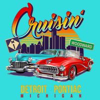 Cruisin Detroit To Pontiac Clasic Cars Tie-Dye T-Shirt