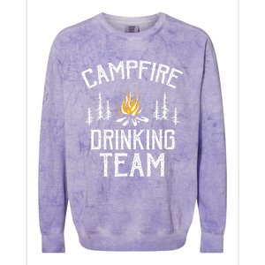 Campfire Drinking Team Camping Lovers Camper Colorblast Crewneck Sweatshirt