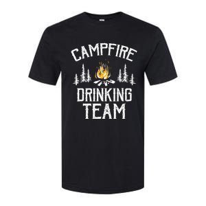 Campfire Drinking Team Camping Lovers Camper Softstyle CVC T-Shirt