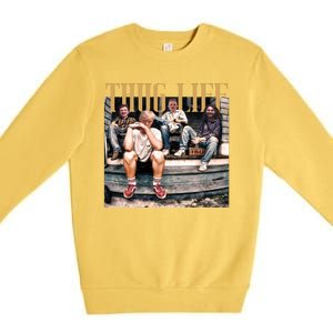 Cool Donald Trump Thug Life Premium Crewneck Sweatshirt