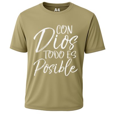 Con Dios Todo Es Posible Spanish Espanol Christian Gift Performance Shirt